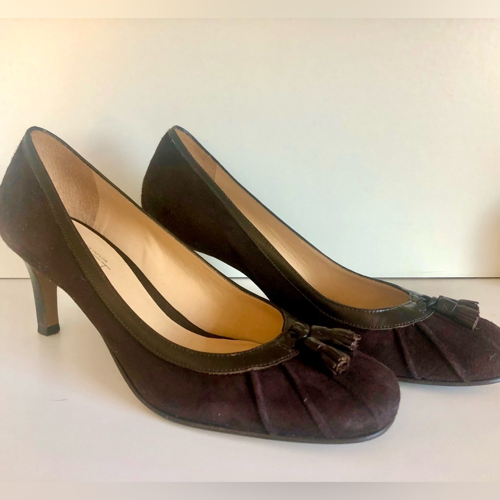 Ann Taylor LOFT Peyton Dark Brown Suede Heels